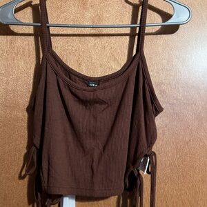 Brown crop top